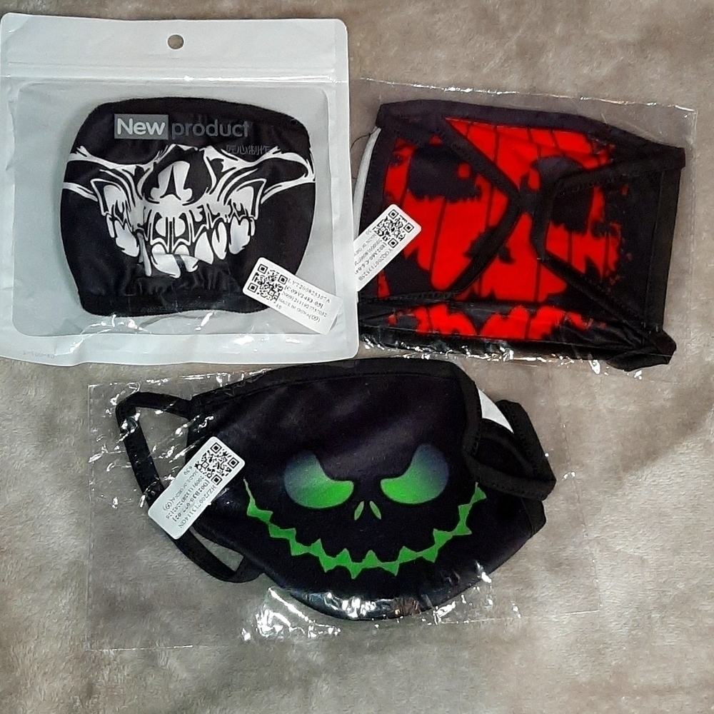3 halloween face masks